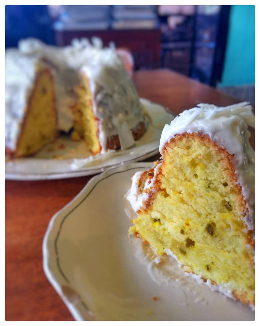 Budin de Pistacho y chocolate blanco